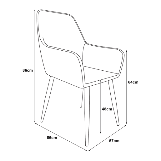 Conjunto de 6 cadeiras de jantar Hollola veludo e aço 86x57x56 cm - Turquesa en.casa Conjunto de 6 cadeiras de jantar Hollola veludo e aço 86x57x56 cm - Turquesa en.casa