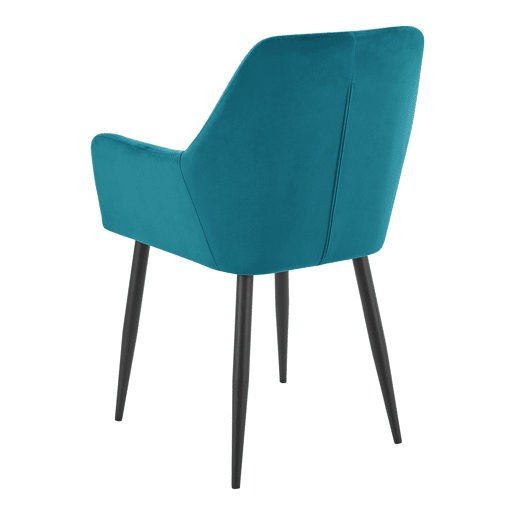 Conjunto de 6 cadeiras de jantar Hollola veludo e aço 86x57x56 cm - Turquesa en.casa Conjunto de 6 cadeiras de jantar Hollola veludo e aço 86x57x56 cm - Turquesa en.casa