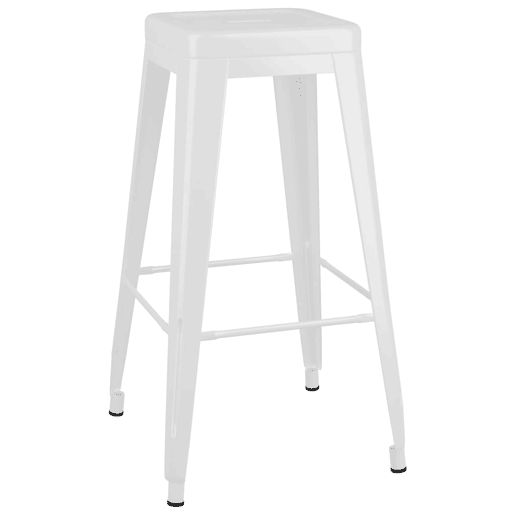 vidaXL Bancos de bar empilháveis 2 pcs metal branco