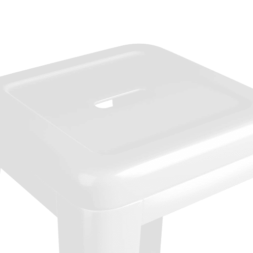 vidaXL Bancos de bar empilháveis 2 pcs metal branco