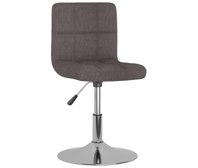 Vidaxl taburete de cocina giratorio de tela gris taupé