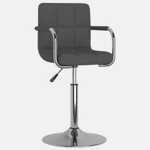 vidaXL Banco de bar tecido cinzento-escuro