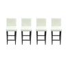 vidaXL Bancos de bar 4 pcs couro artificial branco