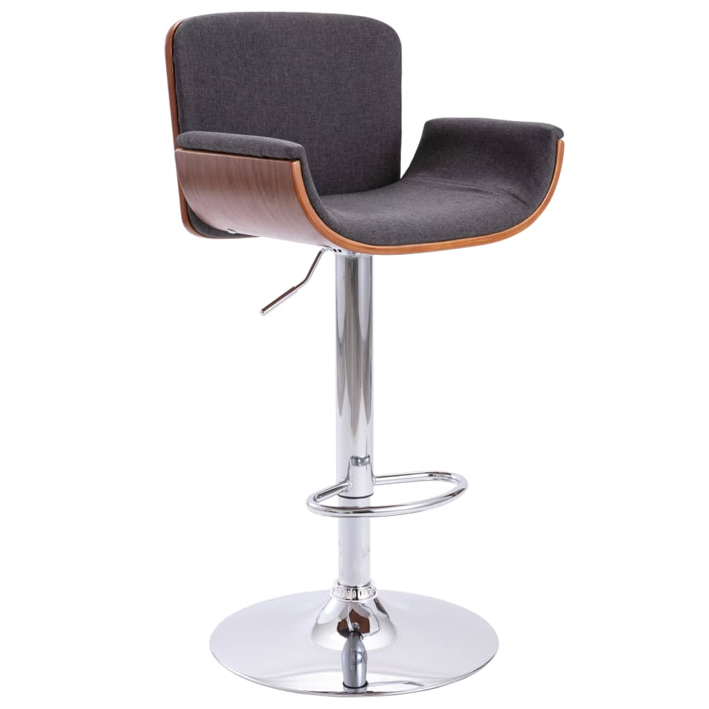 Vidaxl taburete de cocina tela gris
