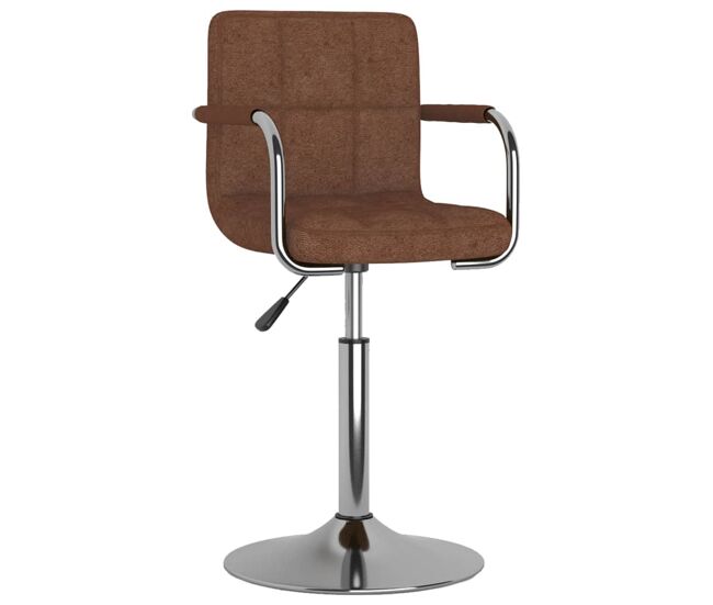 Vidaxl taburete de cocina de tela marrón