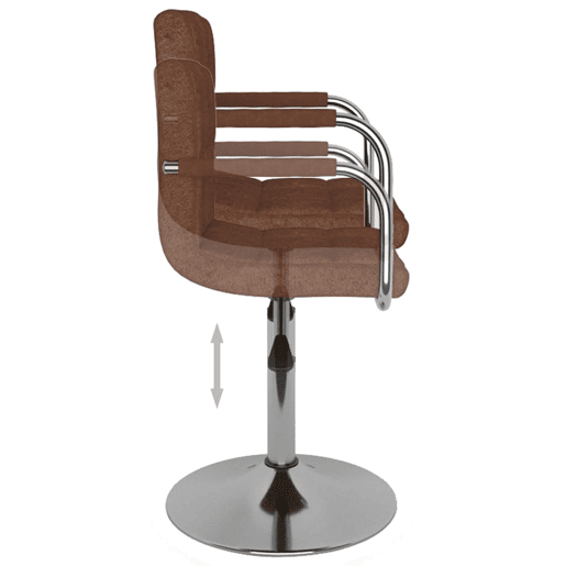 vidaXL Banco de bar tecido castanho vidaXL Banco de bar tecido castanho