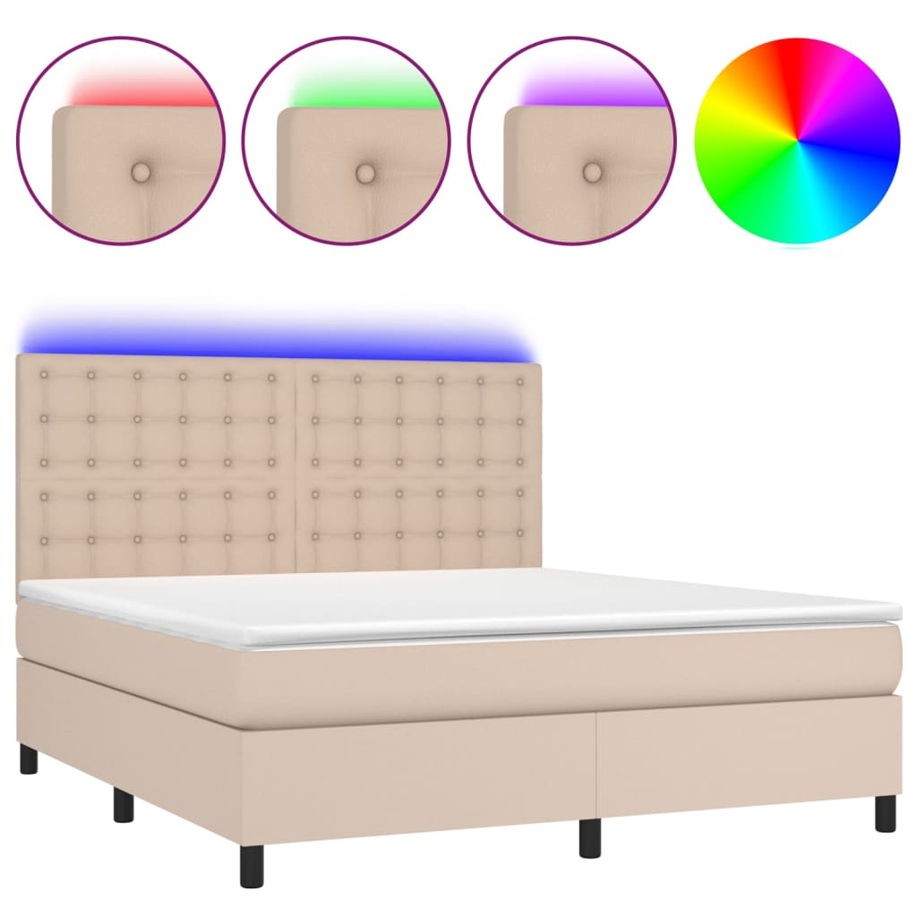 Cama box spring 160x200 Marrón