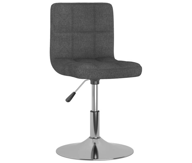 Vidaxl taburete de cocina giratorio tela gris oscuro