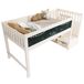 Cama alta infantil de madera maciza Cama alta infantil de madera maciza Blanco