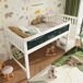 Cama alta infantil de madera maciza Cama alta infantil de madera maciza Blanco