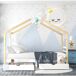 Cama cabaña infantil de madera de pino con 2 cajones Cama cabaña infantil de madera de pino con 2 cajones Blanco/ Madera
