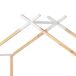 Cama cabaña infantil de madera de pino con 2 cajones Cama cabaña infantil de madera de pino con 2 cajones Blanco/ Madera