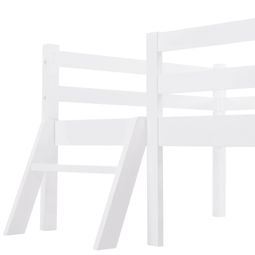 Cama de criança,cama alta,cama-casa de madeira de pinho 90x200cm com 1 gaveta,branco