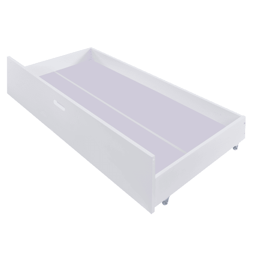 Cama de criança,cama alta,cama-casa de madeira de pinho 90x200cm com 1 gaveta,branco