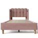 cama juvenil de terciopelo cama juvenil de terciopelo Rosa