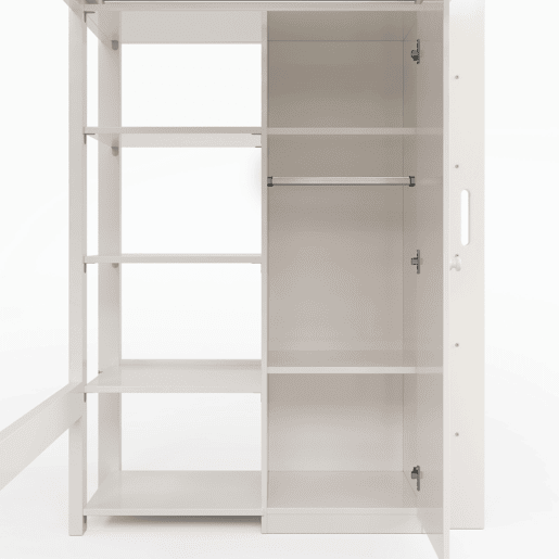 Cama de criança,cama alta de panel de partículas 90x200cm,branco