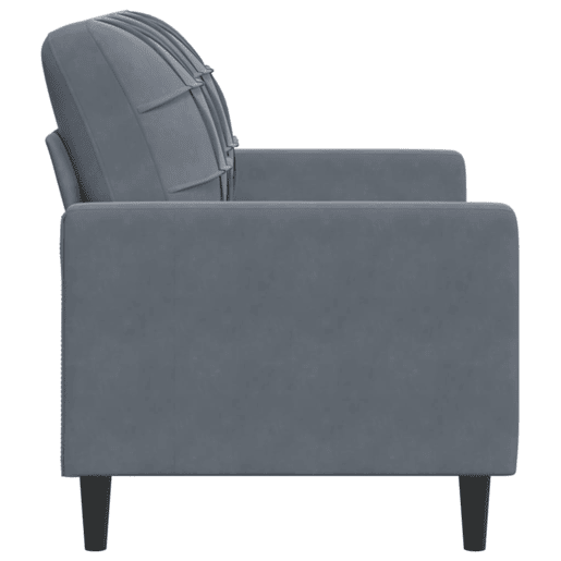 vidaXL Sofá de 2 lugares 120 cm veludo cinza-escuro