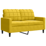 vidaXL Sofá de 2 lugares veludo 120 cm amarelo
