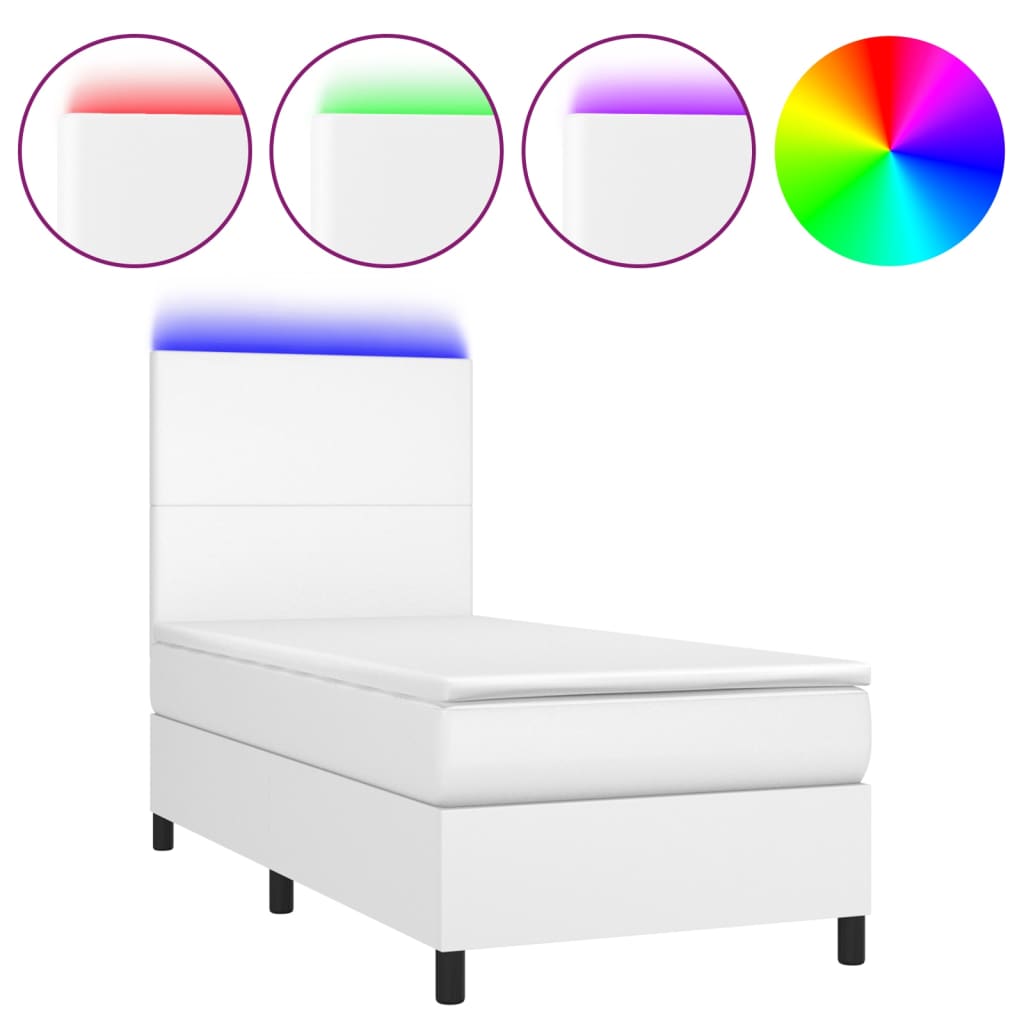 Cama box spring 80x200 Blanco