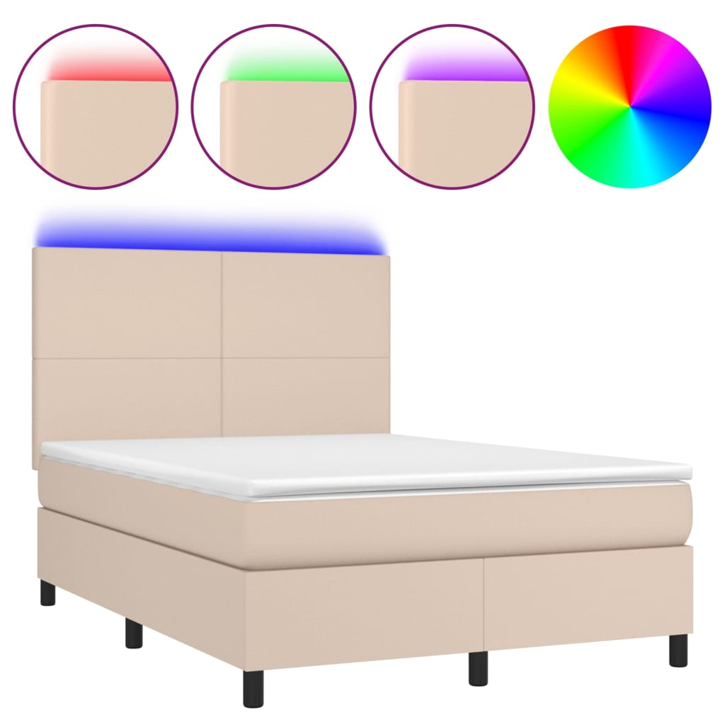 Cama box spring 140x200 Crema