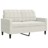 vidaXL Sofá de 2 lugares veludo 120 cm cor creme