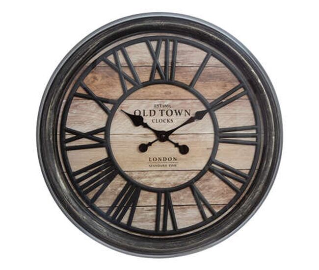 Well home - reloj decorativo en relieve en plástico ø49x5cm