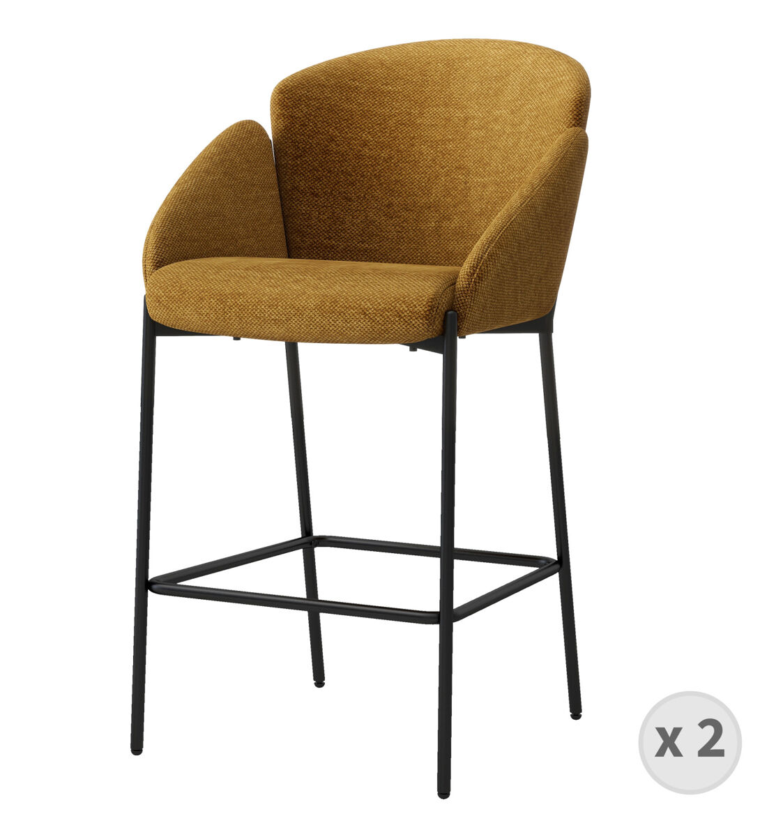 CANDICE-Silla de bar de tela