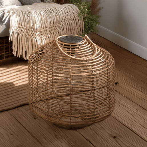 WELL HOME - Candeeiro solar de vime WELL HOME - Candeeiro solar de vime