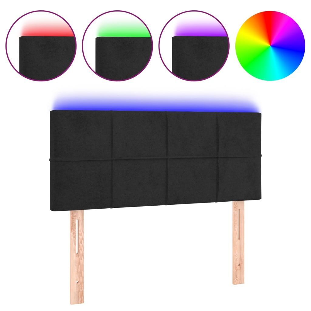 Cabecero Con Led 80 Negro