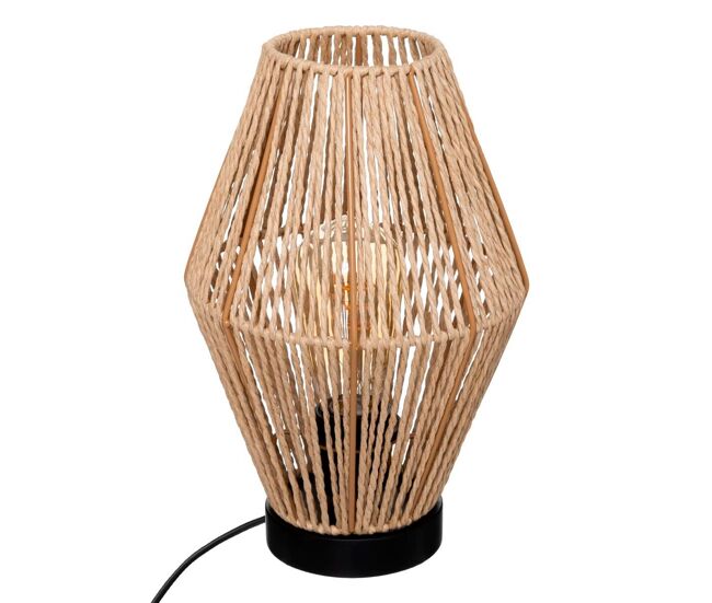 Well home - lámpra de sobremesa 'aissa nature' estructura metálica