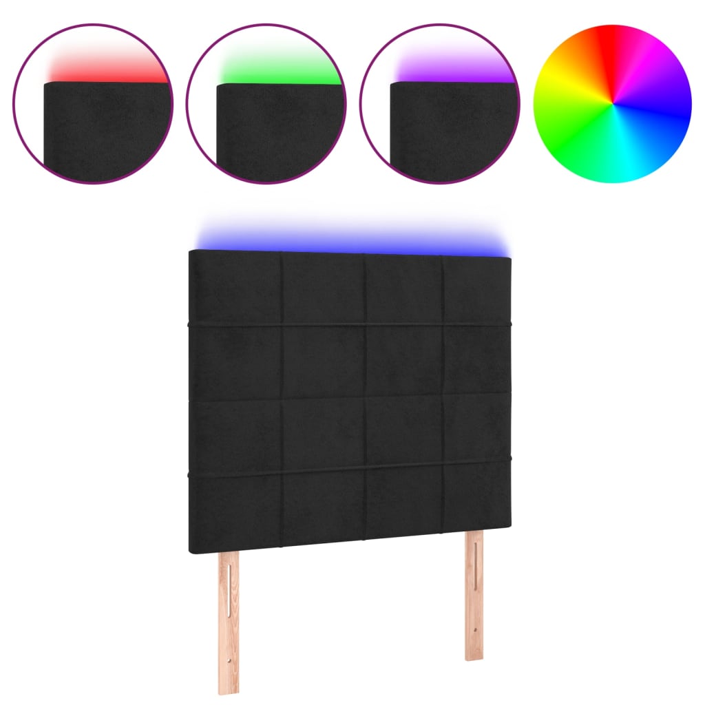 Cabecero Con Led 100 Negro