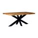 DACCA-Mesa de comedor en madera maciza 180x90 DACCA-Mesa de comedor en madera maciza 180x90 Marrón