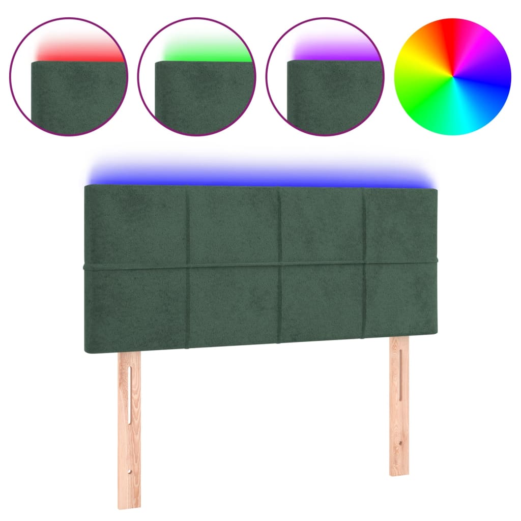 Cabecero Con Led 80 Verde Oscuro