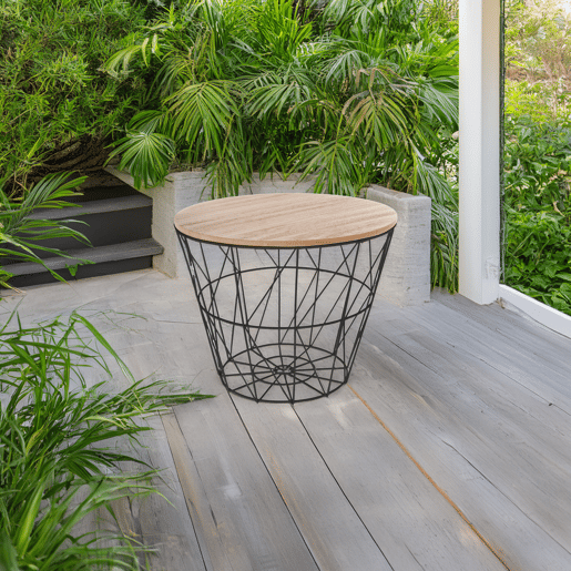 WELL HOME - Mesa lateral de metal Kumi