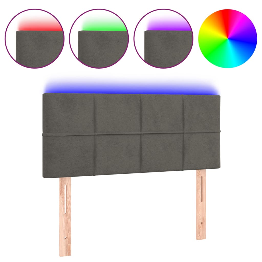 Cabecero Con Led 80 Gris Oscuro