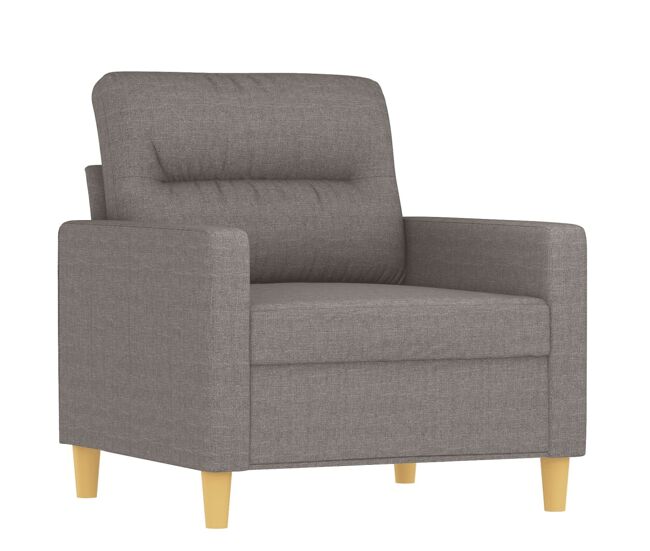 Vidaxl sillón de tela gris taupé 60 cm