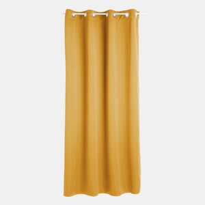 WELL HOME - Cortina blackout de veludo ocre 140 x 260 cm