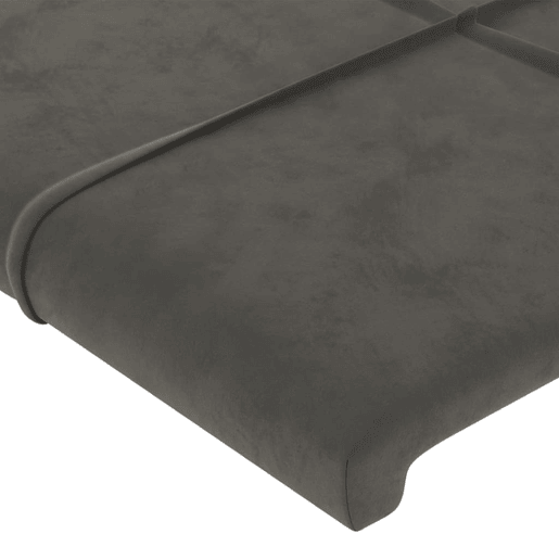 vidaXL Cabeceira de cama c LED veludo 160x5x118128 cm cinza-escuro vidaXL Cabeceira de cama c LED veludo 160x5x118128 cm cinza-escuro