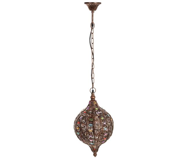 Lámpara de metal cristal acrilico de colores d27x47h cm