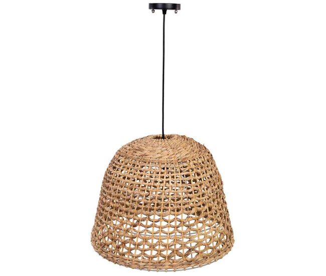 Lampara de techo de fibra de jacinto d48x35