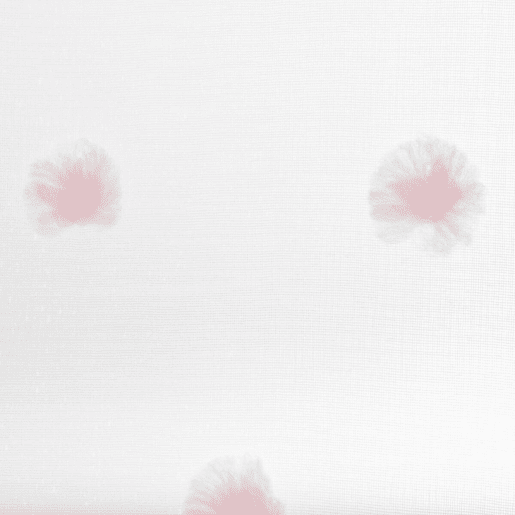 WELL HOME - Cortina infantil Pompons branca e rosa
