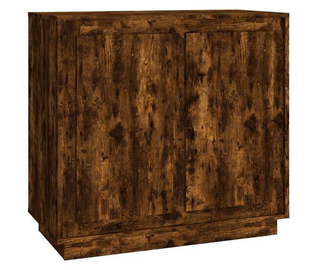 Vidaxl aparador madera contrachapada color roble ahumado 80x34x75 cm
