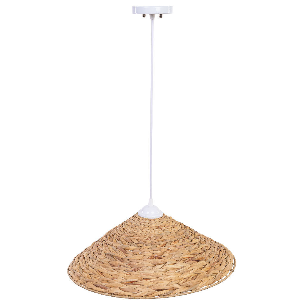 Lampara de techo de fibra de jacinto