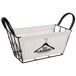 Cesto de almacenamiento de metal y tela Cesto de almacenamiento de metal y tela Blanco