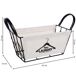 Cesto de almacenamiento de metal y tela Cesto de almacenamiento de metal y tela Blanco