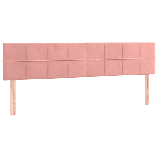 vidaXL Cabeceira de cama c luzes LED veludo 160x5x7888 cm rosa