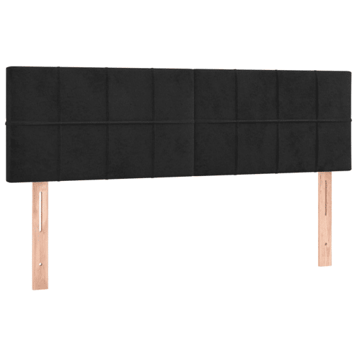 vidaXL Cabeceira de cama c luzes LED veludo 144x5x7888 cm preto vidaXL Cabeceira de cama c luzes LED veludo 144x5x7888 cm preto