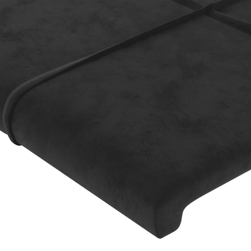 vidaXL Cabeceira de cama c luzes LED veludo 144x5x7888 cm preto vidaXL Cabeceira de cama c luzes LED veludo 144x5x7888 cm preto