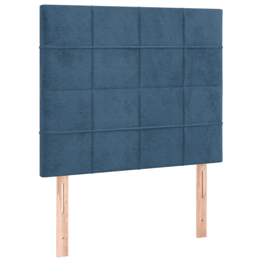 vidaXL Cabeceira cama c luzes LED veludo 80x5x118128cm azul-escuro vidaXL Cabeceira cama c luzes LED veludo 80x5x118128cm azul-escuro