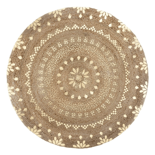 WELL HOME - Tapete de juta dourado brilhante